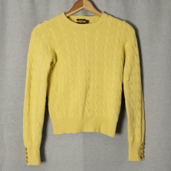 Rugby Ralph Lauren Yellow Cable Knit Sweater - Picture 1 of 1